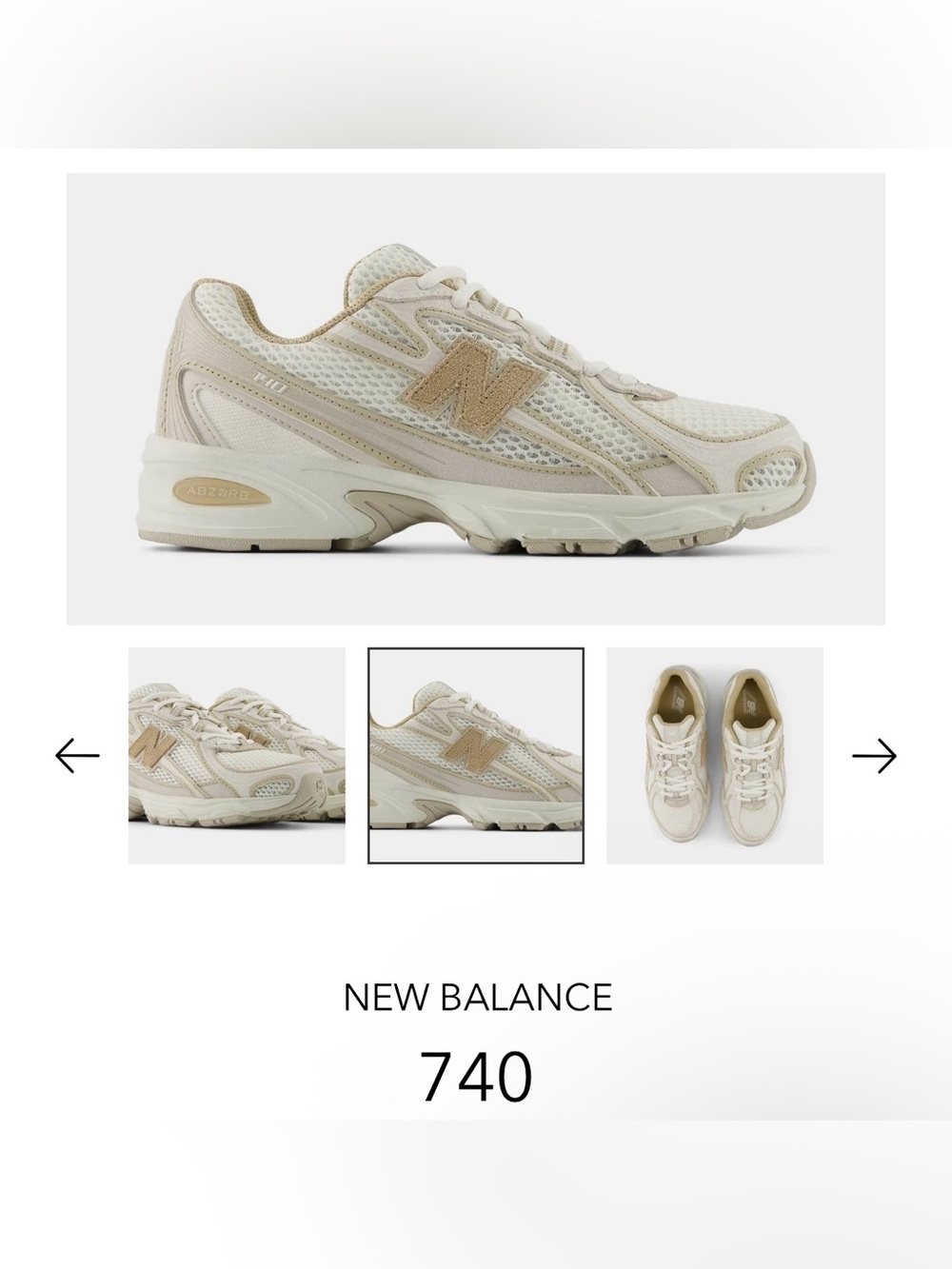 NWT New Balance 740 Women’s Size 11